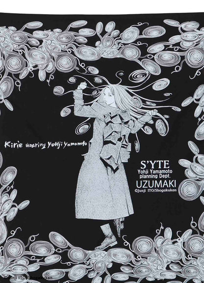 S'YTE × JUNJI ITO -UZUMAKI- KIRIE WEARING YOHJI YAMAMOTO SCARF