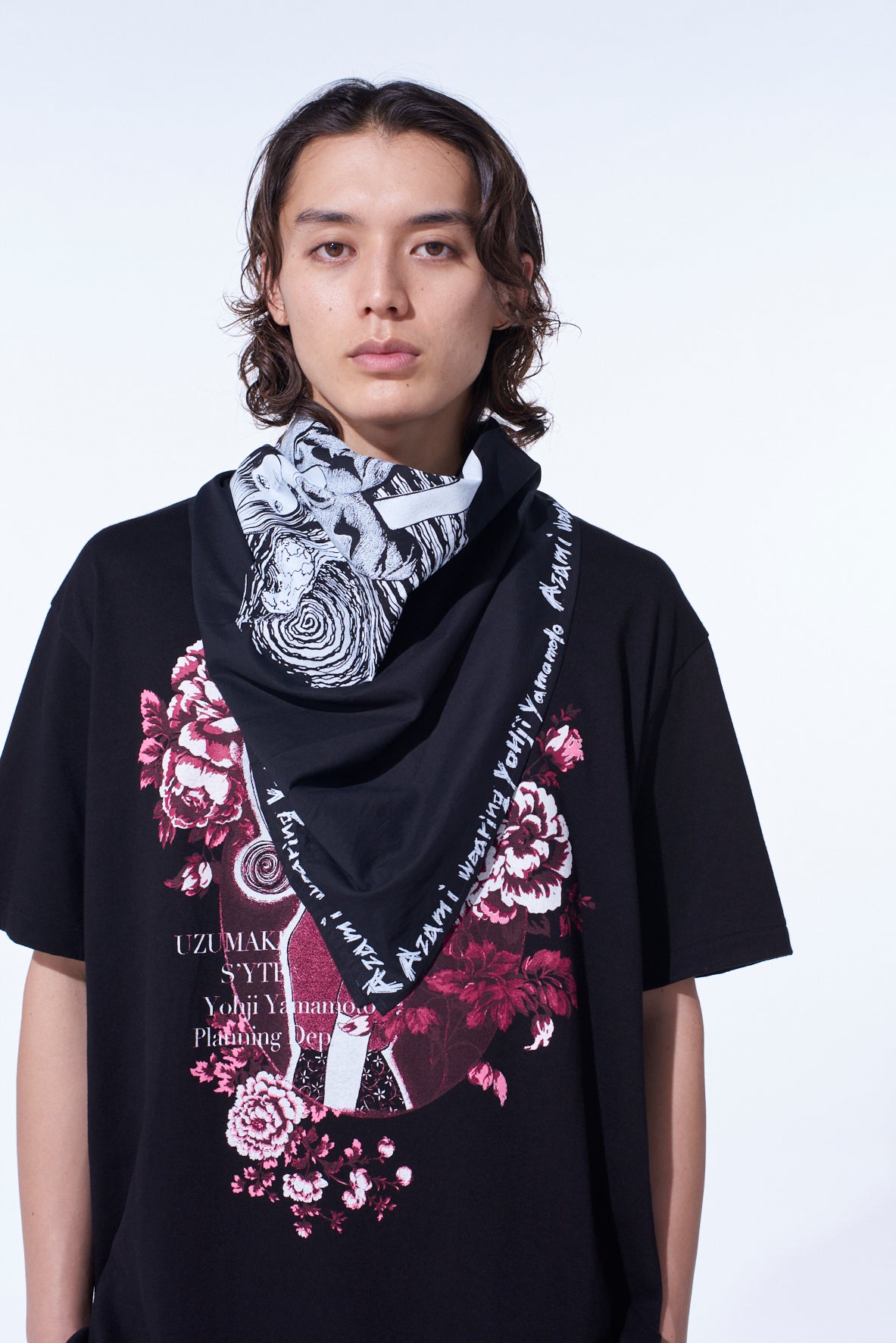 S'YTE × JUNJI ITO -UZUMAKI- AZAMI WEARING YOHJI YAMAMOTO SCARF