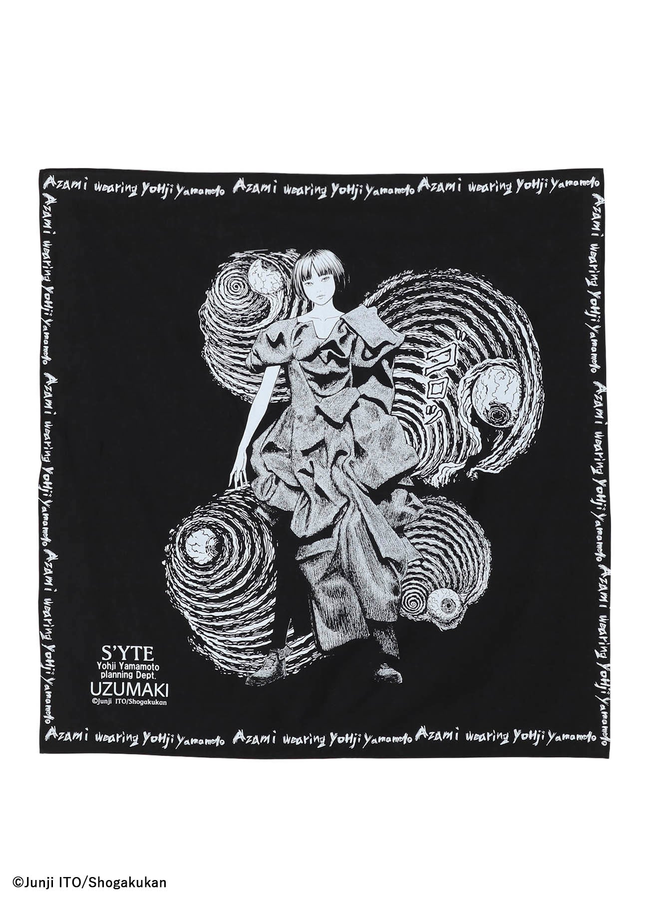 S'YTE × JUNJI ITO -UZUMAKI- AZAMI WEARING YOHJI YAMAMOTO SCARF