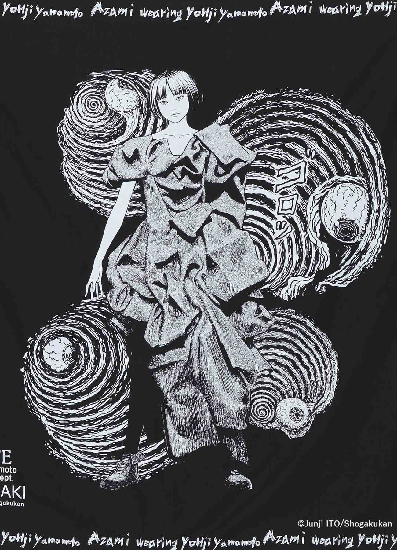 S'YTE × JUNJI ITO -UZUMAKI- AZAMI WEARING YOHJI YAMAMOTO SCARF