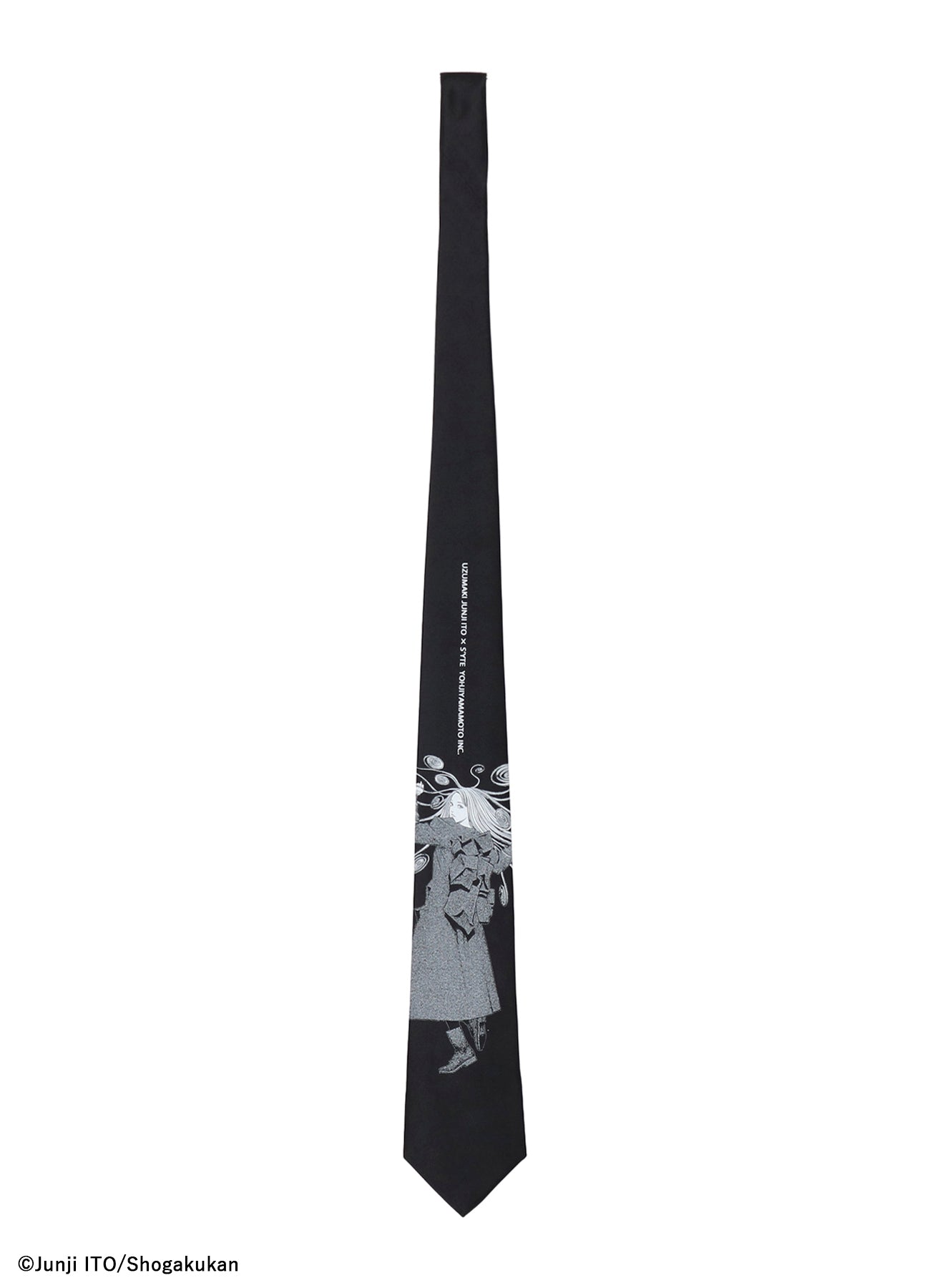 S'YTE × JUNJI ITO -UZUMAKI- KIRIE WEARING YOHJI YAMAMOTO SILK TIE