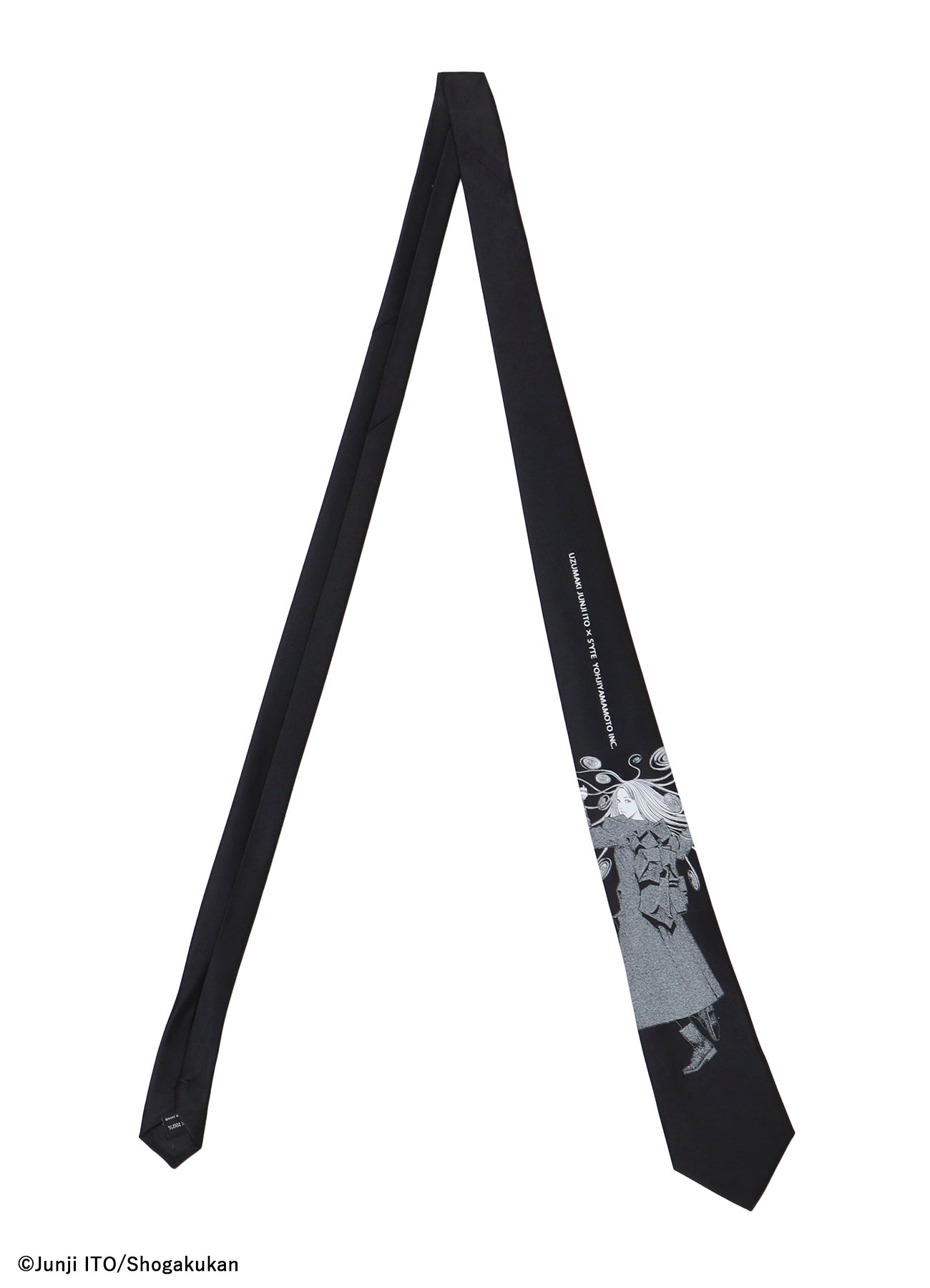 S'YTE × JUNJI ITO -UZUMAKI- KIRIE WEARING YOHJI YAMAMOTO SILK TIE