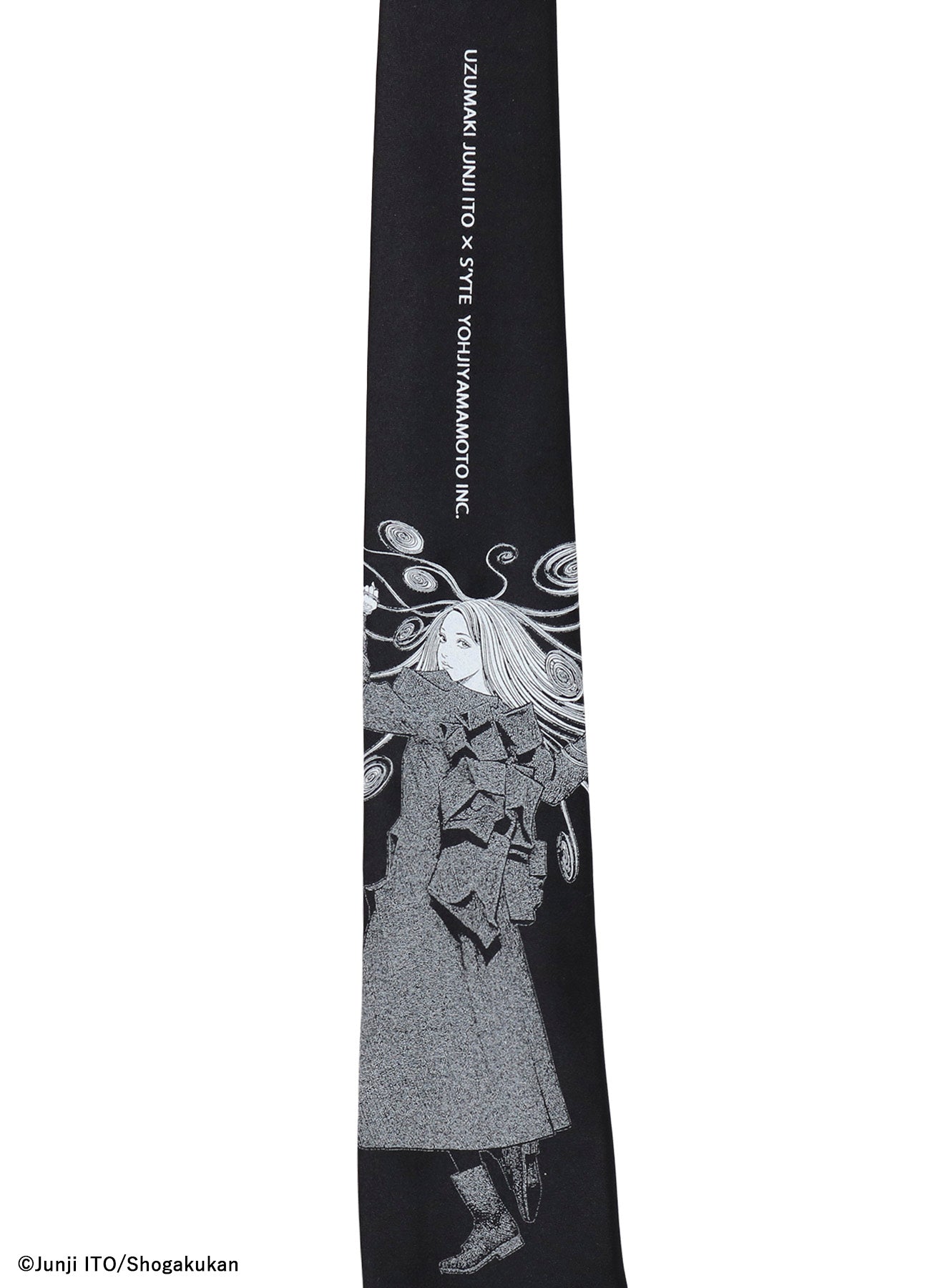 S'YTE × JUNJI ITO -UZUMAKI- KIRIE WEARING YOHJI YAMAMOTO SILK TIE