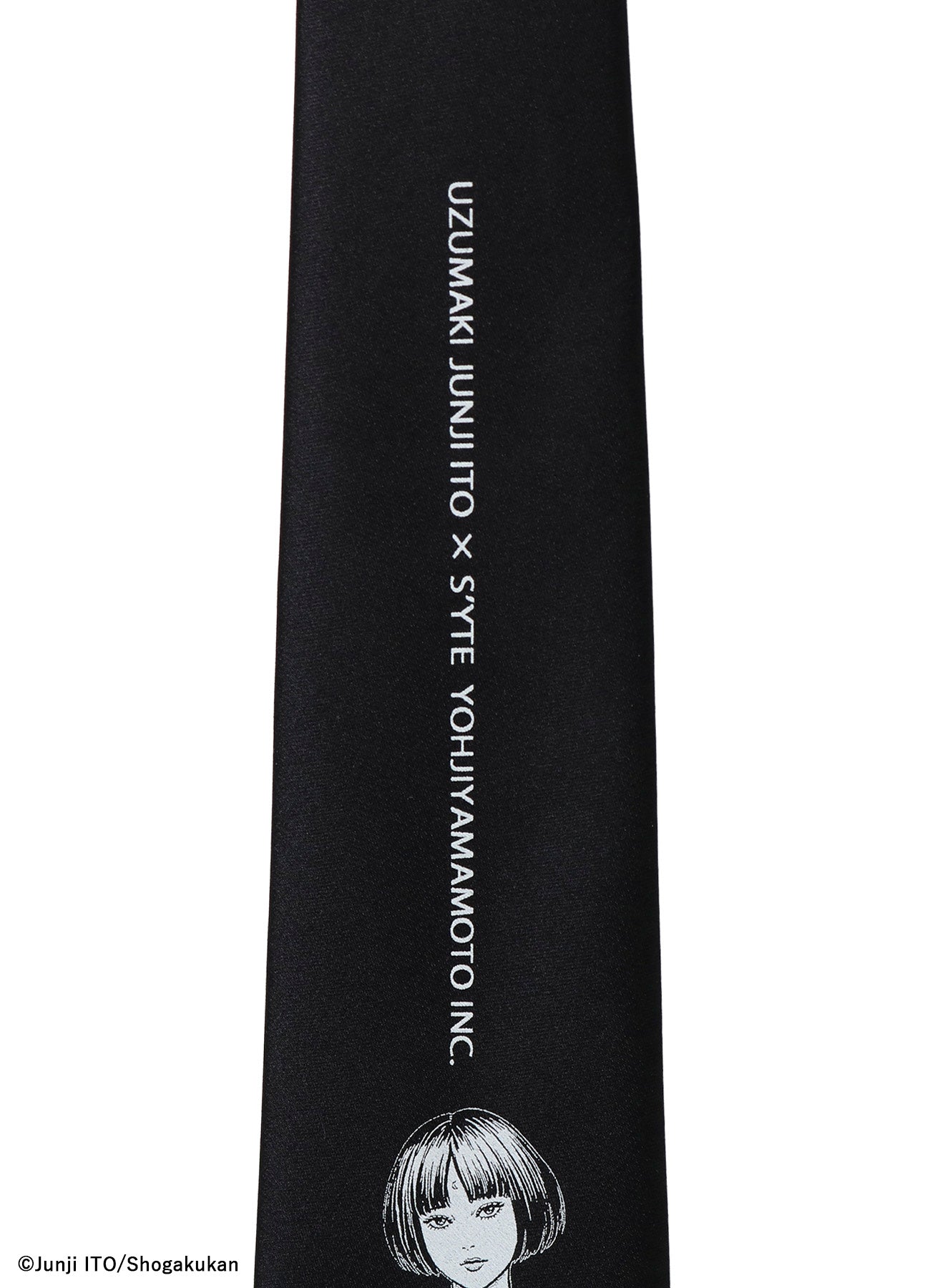 S'YTE × JUNJI ITO -UZUMAKI- AZAMI WEARING YOHJI YAMAMOTO SILK TIE