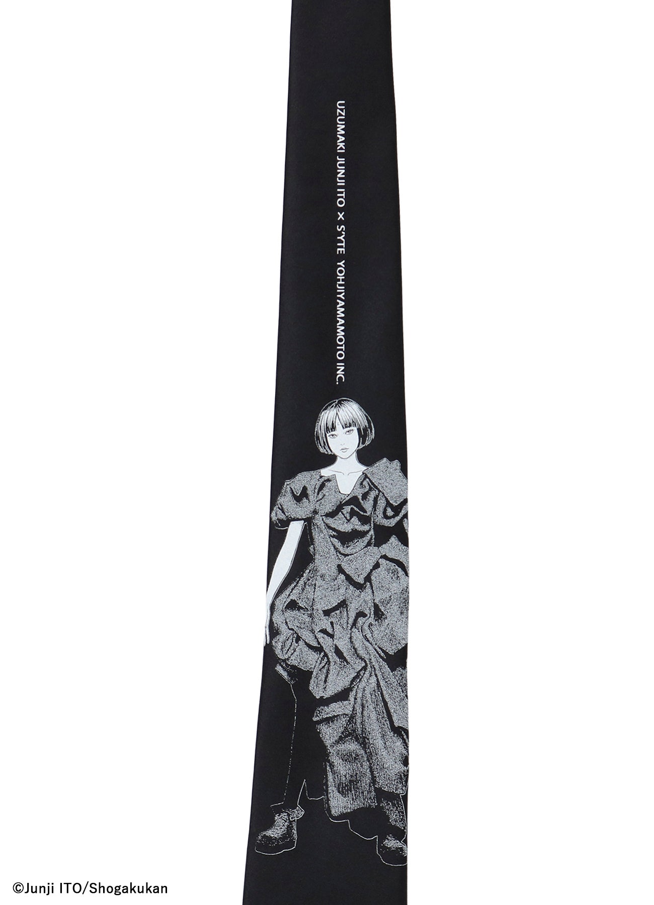 S'YTE × JUNJI ITO -UZUMAKI- AZAMI WEARING YOHJI YAMAMOTO SILK TIE