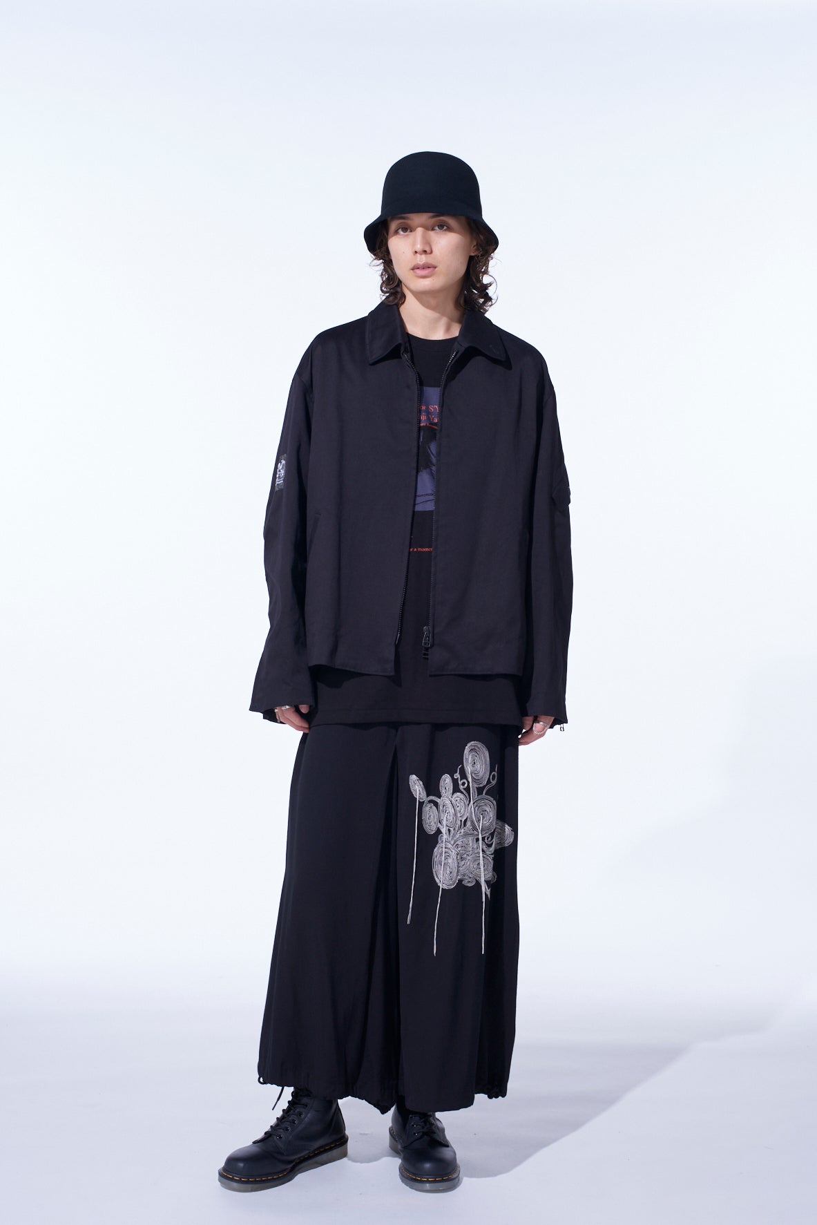 S’YTE（サイト） Hakama Balloon Pants S'YTE × JUNJI ITO -UZUMAKI- UZUMAKI MOTIF EMBROIDERY HAKAMA