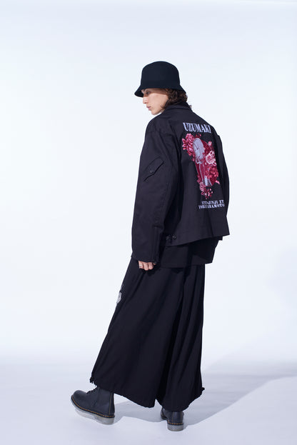 S'YTE × JUNJI ITO -UZUMAKI- UZUMAKI MOTIF EMBROIDERY HAKAMA BALLOON PANTS