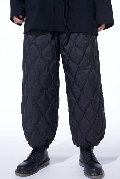 【S'YTE X TAION】ELASTIC-HEM QUILTED DOWN PANTS