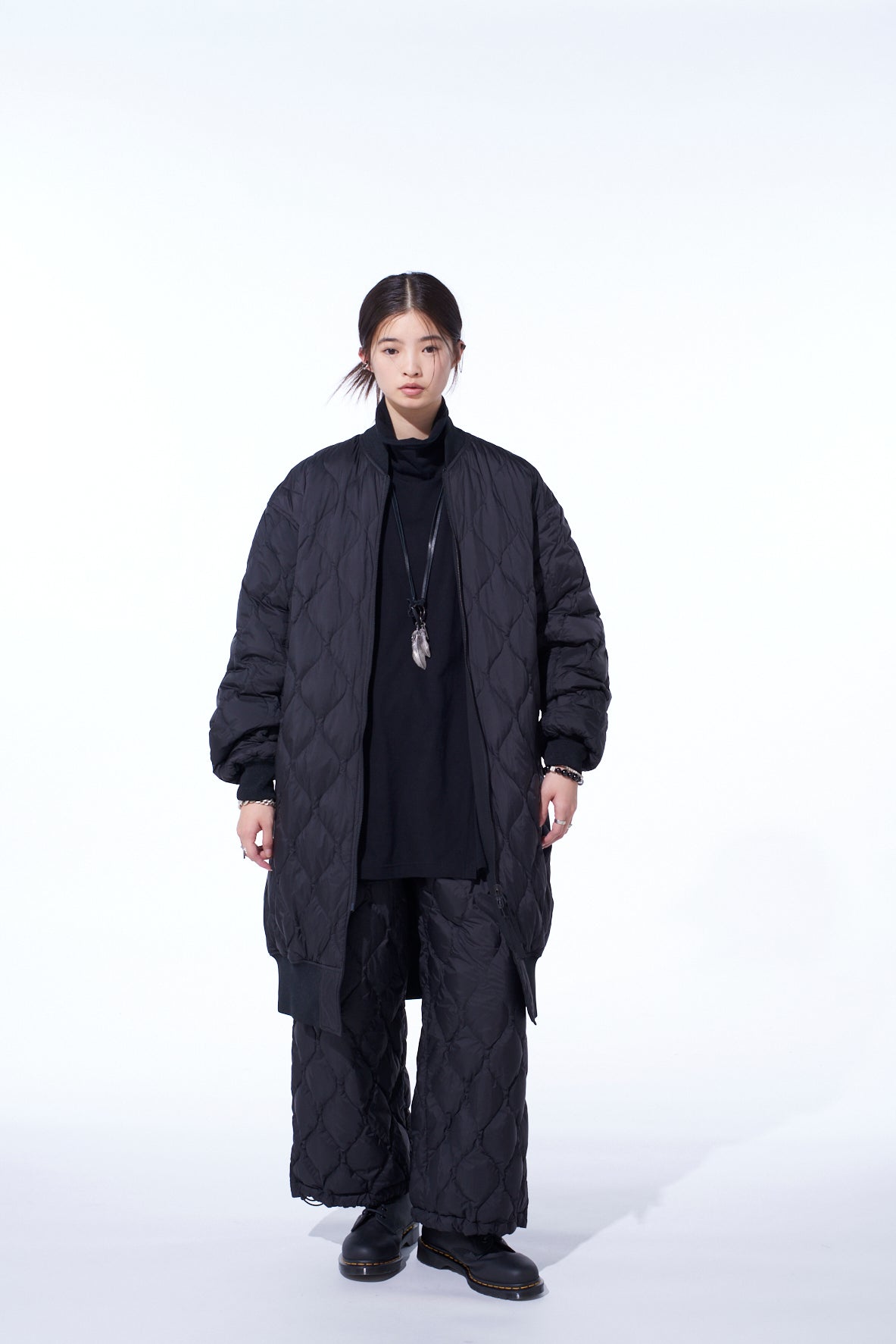 【S'YTE X TAION】ELASTIC-HEM QUILTED DOWN PANTS