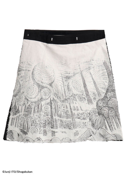 S'YTE × JUNJI ITO -UZUMAKI- KIRIE PRINTED WRAP SKIRT PANTS