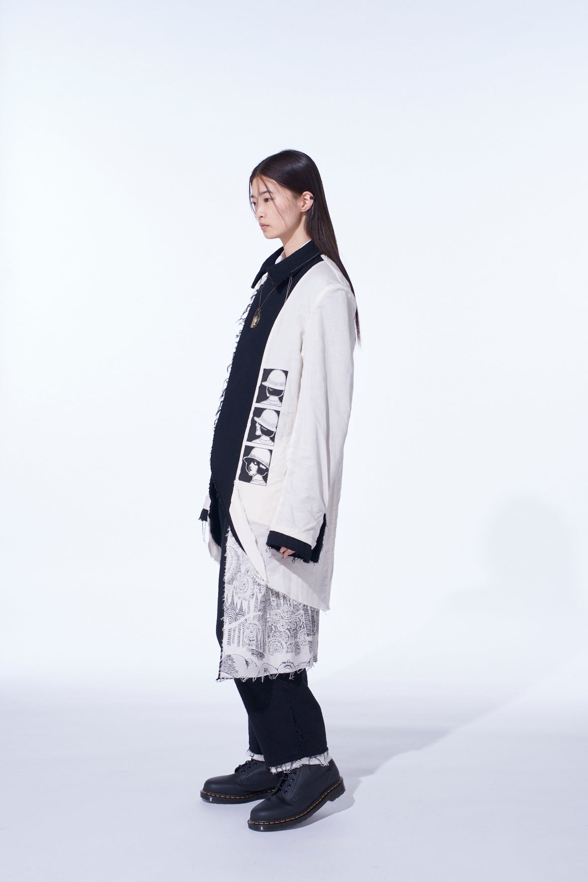 S'YTE × JUNJI ITO -UZUMAKI- KIRIE PRINTED WRAP SKIRT PANTS