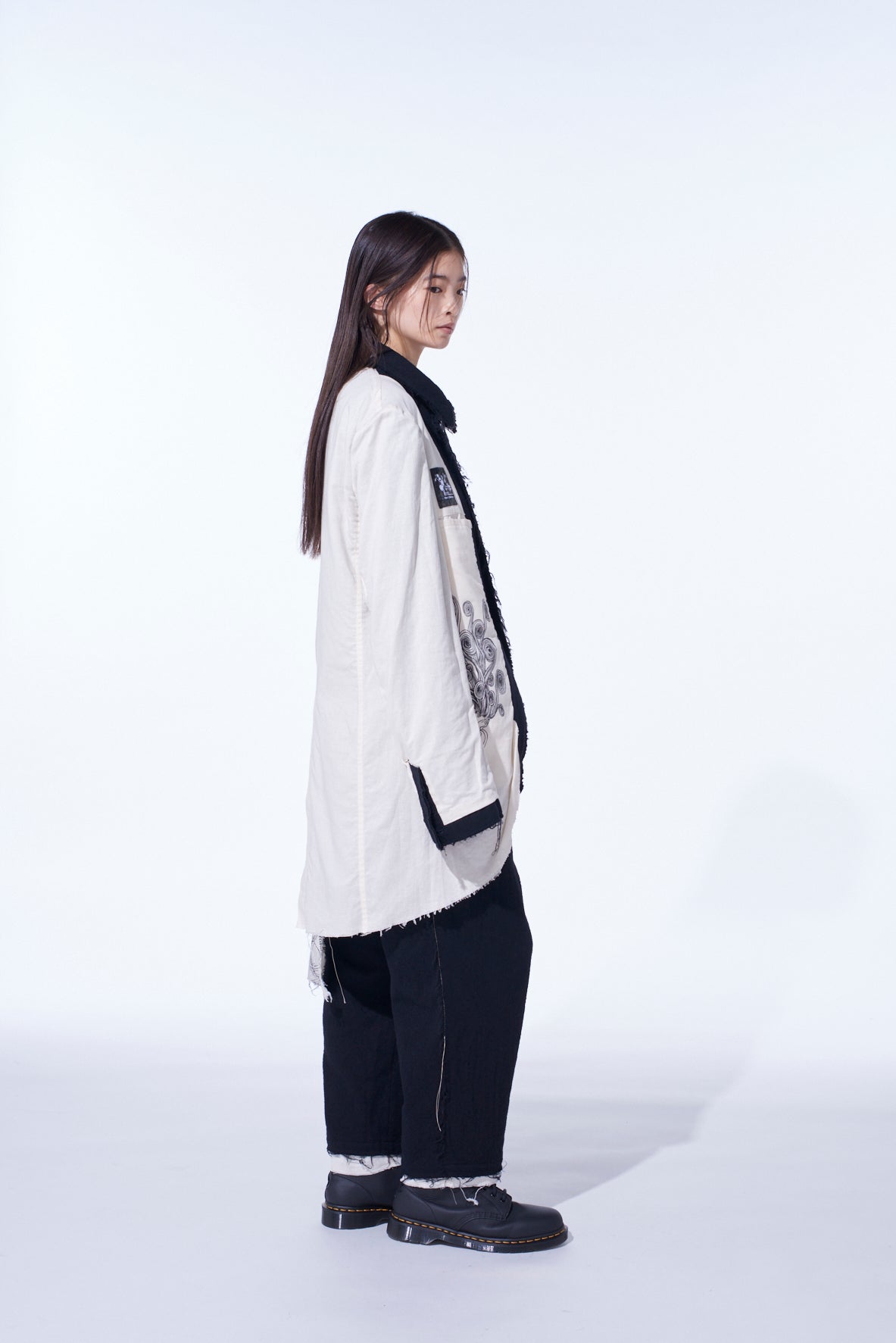 S'YTE × JUNJI ITO -UZUMAKI- KIRIE PRINTED WRAP SKIRT PANTS