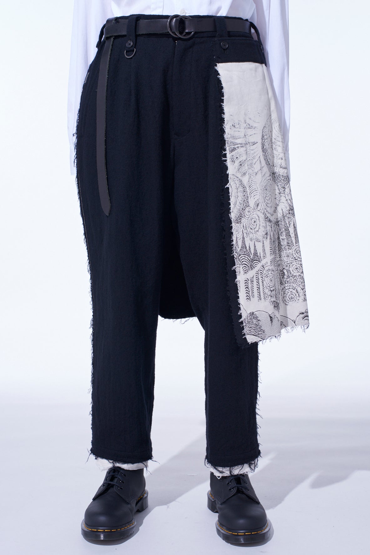 S'YTE × JUNJI ITO -UZUMAKI- KIRIE PRINTED WRAP SKIRT PANTS