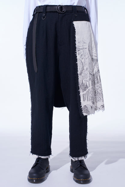 S'YTE × JUNJI ITO -UZUMAKI- KIRIE PRINTED WRAP SKIRT PANTS