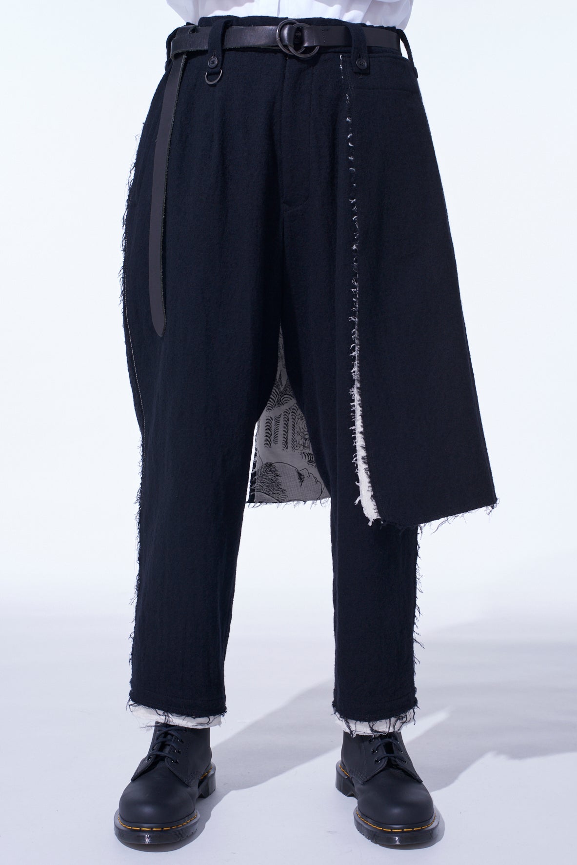 S'YTE × JUNJI ITO -UZUMAKI- KIRIE PRINTED WRAP SKIRT PANTS