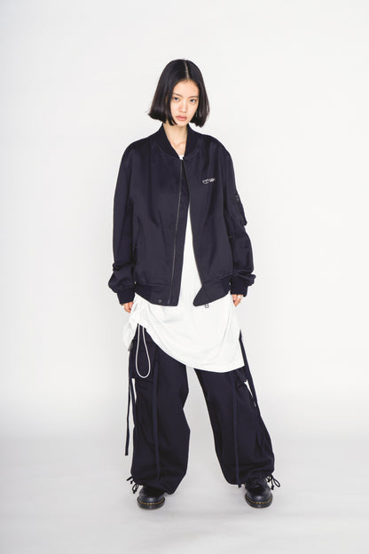 -S’YTE × GDC Collaborate Collection-COTTON DRILL LOGO-PRINTED ARMY TECHNO PANTS