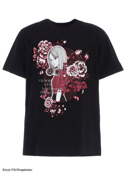 S'YTE × JUNJI ITO -UZUMAKI- FLOWER AND KIRIE GRAPHIC T-SHIRT