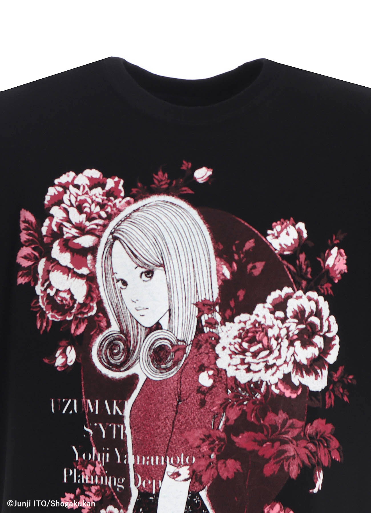 S'YTE × JUNJI ITO -UZUMAKI- FLOWER AND KIRIE GRAPHIC T-SHIRT