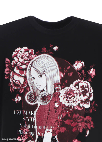 S'YTE × JUNJI ITO -UZUMAKI- FLOWER AND KIRIE GRAPHIC T-SHIRT