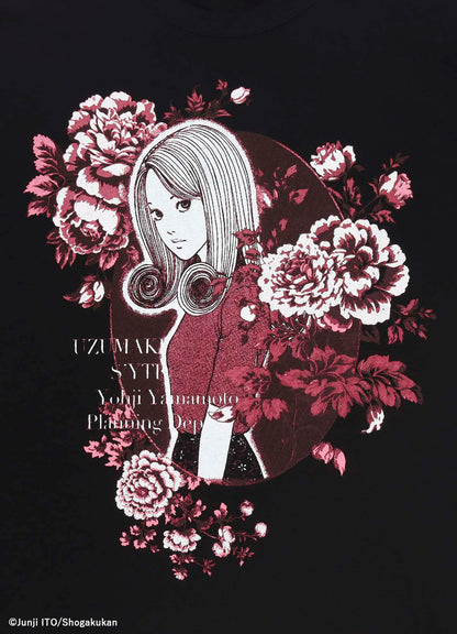 S'YTE × JUNJI ITO -UZUMAKI- FLOWER AND KIRIE GRAPHIC T-SHIRT