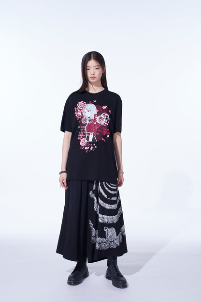 S'YTE × JUNJI ITO -UZUMAKI- FLOWER AND KIRIE GRAPHIC T-SHIRT