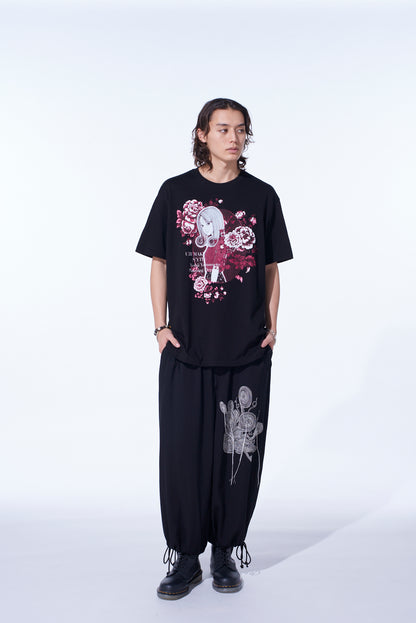 S'YTE × JUNJI ITO -UZUMAKI- FLOWER AND KIRIE GRAPHIC T-SHIRT