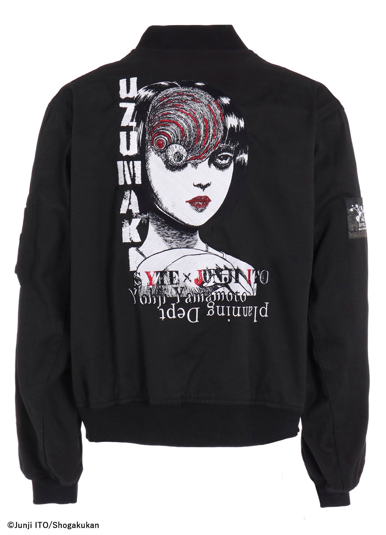 S'YTE × JUNJI ITO -UZUMAKI- AZAMI EMBROIDERY BOMBER JACKET