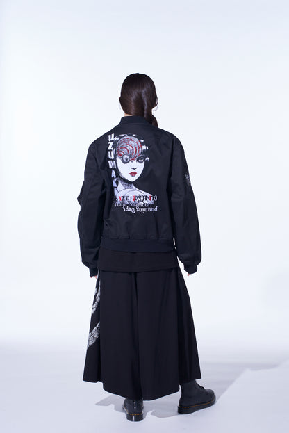 S'YTE × JUNJI ITO -UZUMAKI- AZAMI EMBROIDERY BOMBER JACKET