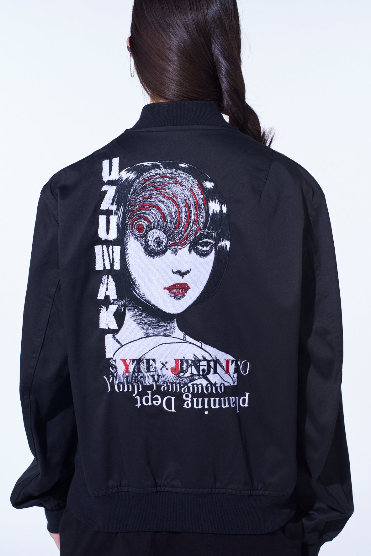 S'YTE × JUNJI ITO -UZUMAKI- AZAMI EMBROIDERY BOMBER JACKET – THE