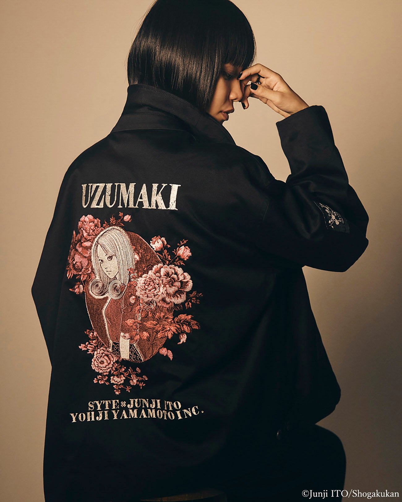 S'YTE × JUNJI ITO -UZUMAKI- KIRIE EMBROIDERY ZIPPER BLOUSON – THE