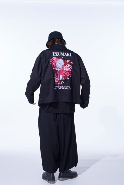 S'YTE × JUNJI ITO -UZUMAKI- KIRIE EMBROIDERY ZIPPER BLOUSON
