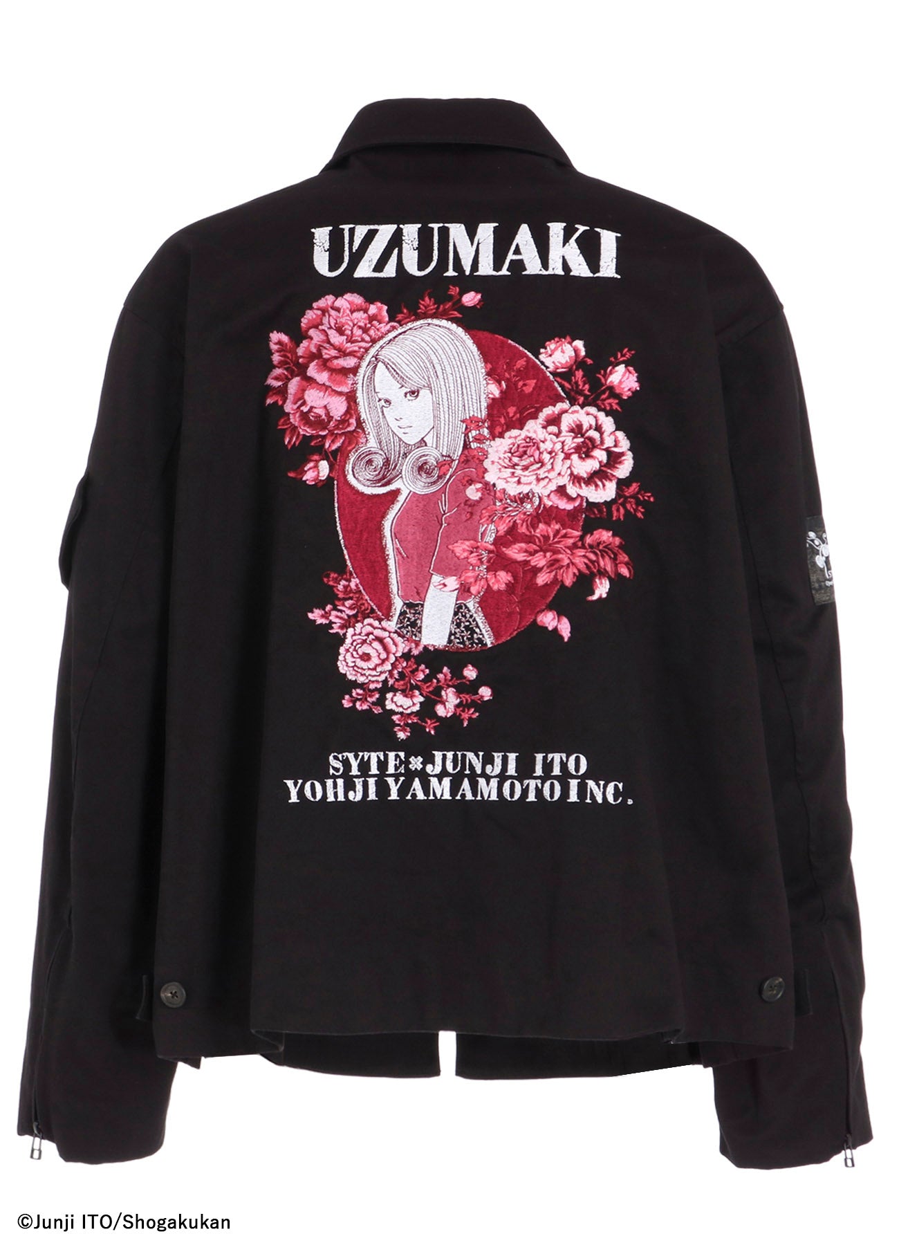 S'YTE × JUNJI ITO -UZUMAKI- KIRIE EMBROIDERY ZIPPER BLOUSON