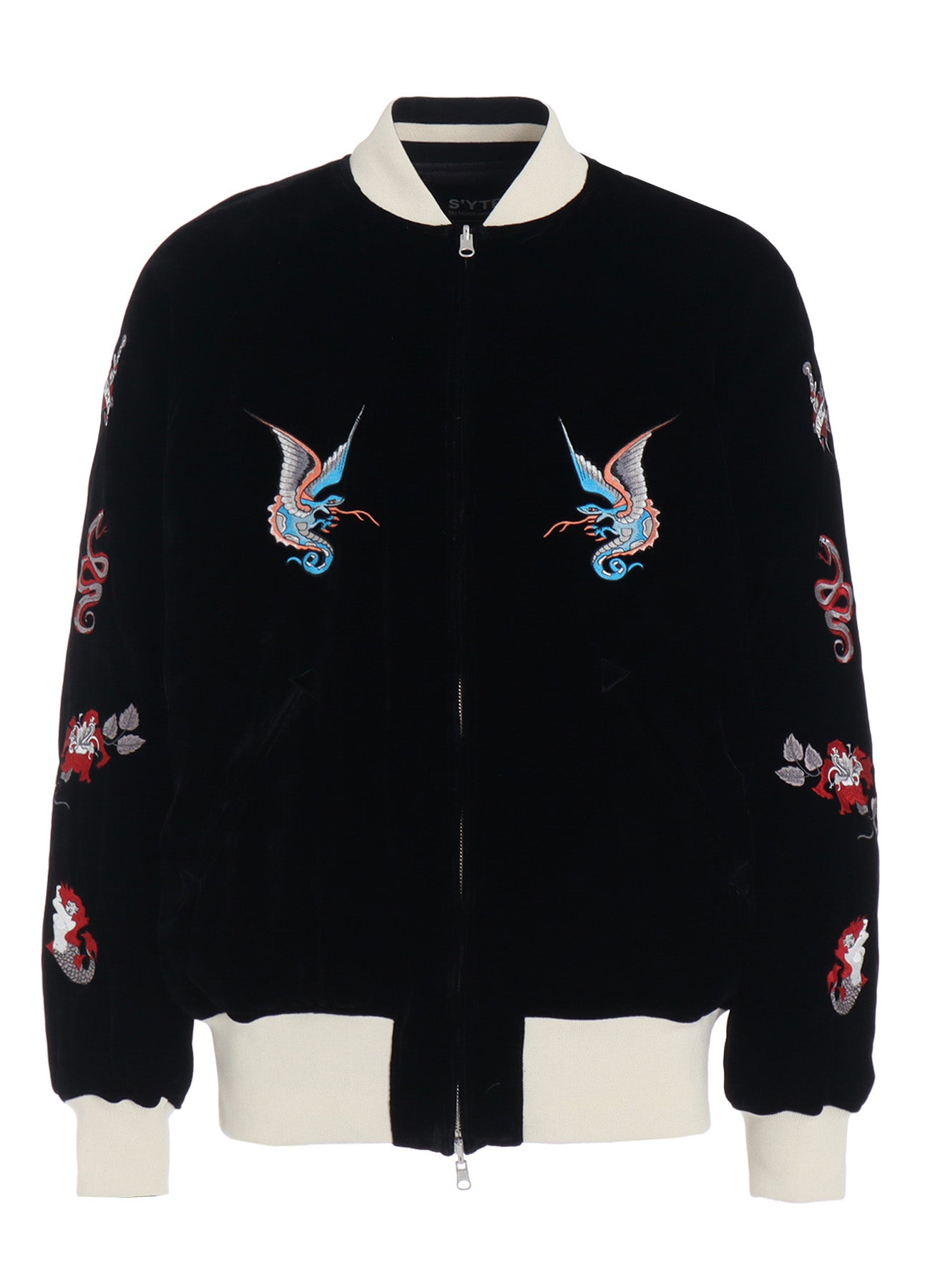 【S'YTE X TAION】EMBROIDERY QUILTED DOWN REVERSIBLE BOMBER JACKET