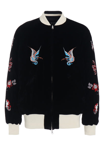 【S'YTE X TAION】EMBROIDERY QUILTED DOWN REVERSIBLE BOMBER JACKET