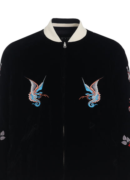 【S'YTE X TAION】EMBROIDERY QUILTED DOWN REVERSIBLE BOMBER JACKET