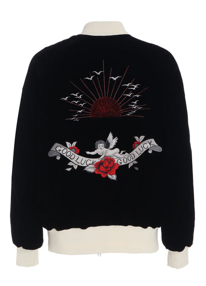 【S'YTE X TAION】EMBROIDERY QUILTED DOWN REVERSIBLE BOMBER JACKET