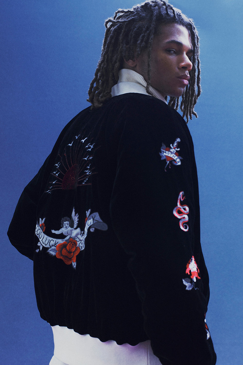 【希少】Yohji Yamamoto Reversible ブルゾン S'YTE X TAION】EMBROIDERY QUILTED DOWN REVERSIBLE BOMBER JACKET