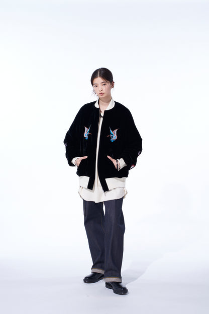 【S'YTE X TAION】EMBROIDERY QUILTED DOWN REVERSIBLE BOMBER JACKET