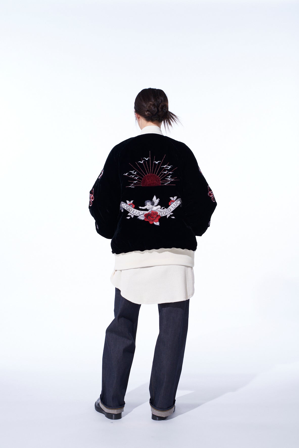 【S'YTE X TAION】EMBROIDERY QUILTED DOWN REVERSIBLE BOMBER JACKET
