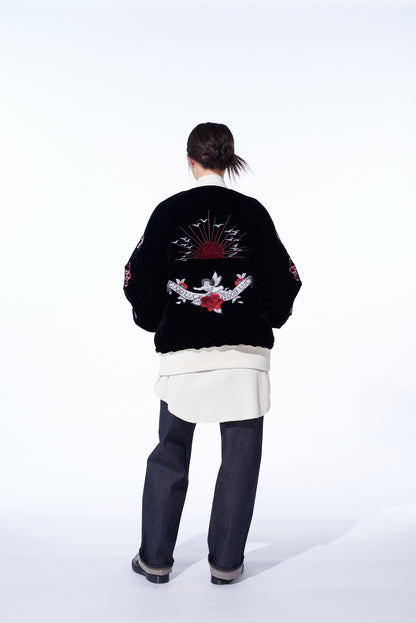 【S'YTE X TAION】EMBROIDERY QUILTED DOWN REVERSIBLE BOMBER JACKET