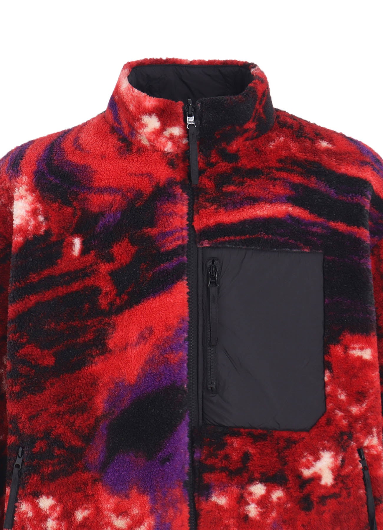 【S'YTE X TAION】REVERSIBLE QUILTED RED PRINTED FLEECE JACKET