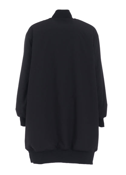 【S'YTE X TAION】REVERSIBLE LONG BOMBER JACKET WITH RED PRINTED FLEECE LINING