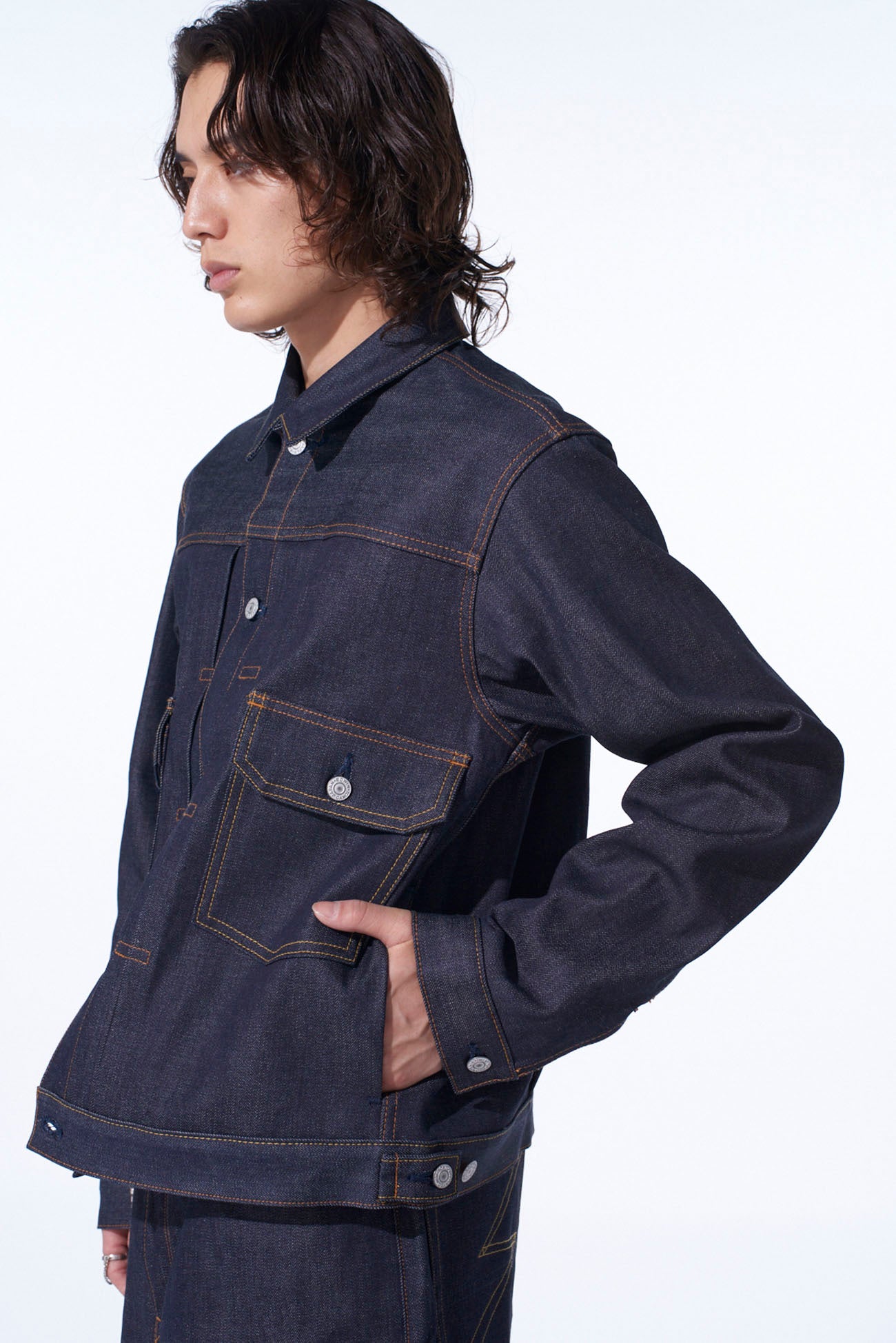 S'YTE × EDWIN RIGID SELVEDGE DENIM TRACKER JACKET -TYPE 505ZX