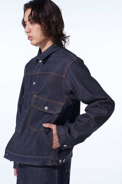 S'YTE × EDWIN RIGID SELVEDGE DENIM TRACKER JACKET -TYPE 505ZX-