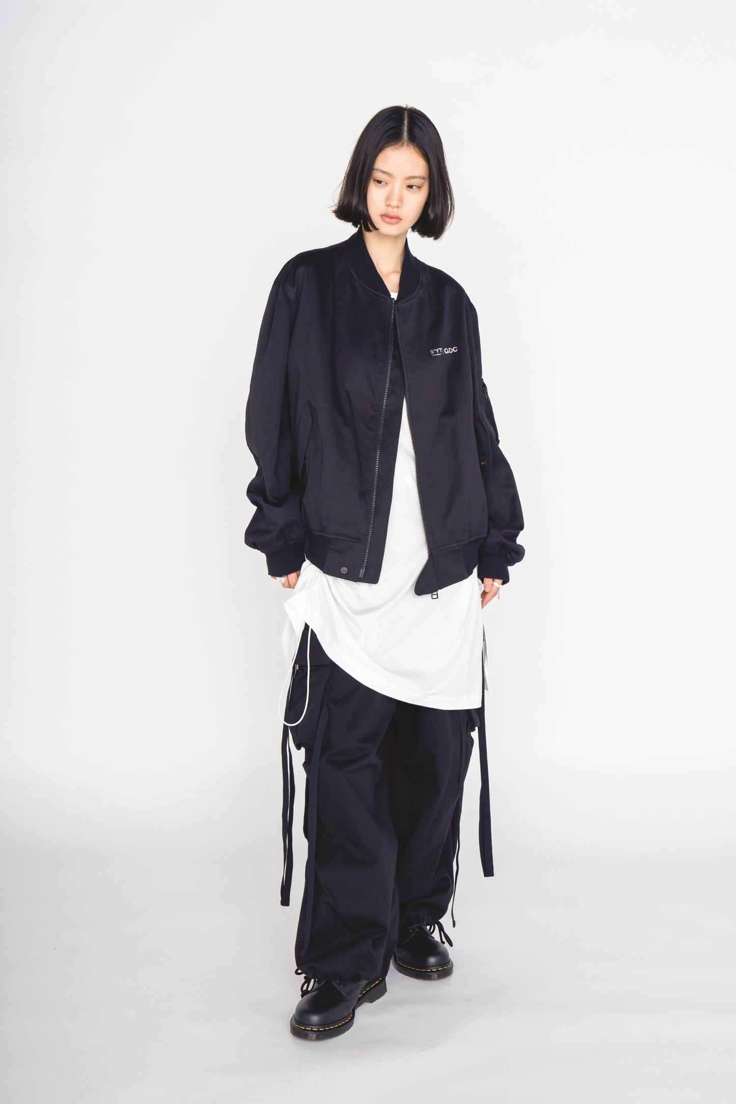 -S’YTE × GDC Collaborate Collection-WEPON CLOTH LOGO-PRINTED BOMBER JACKET