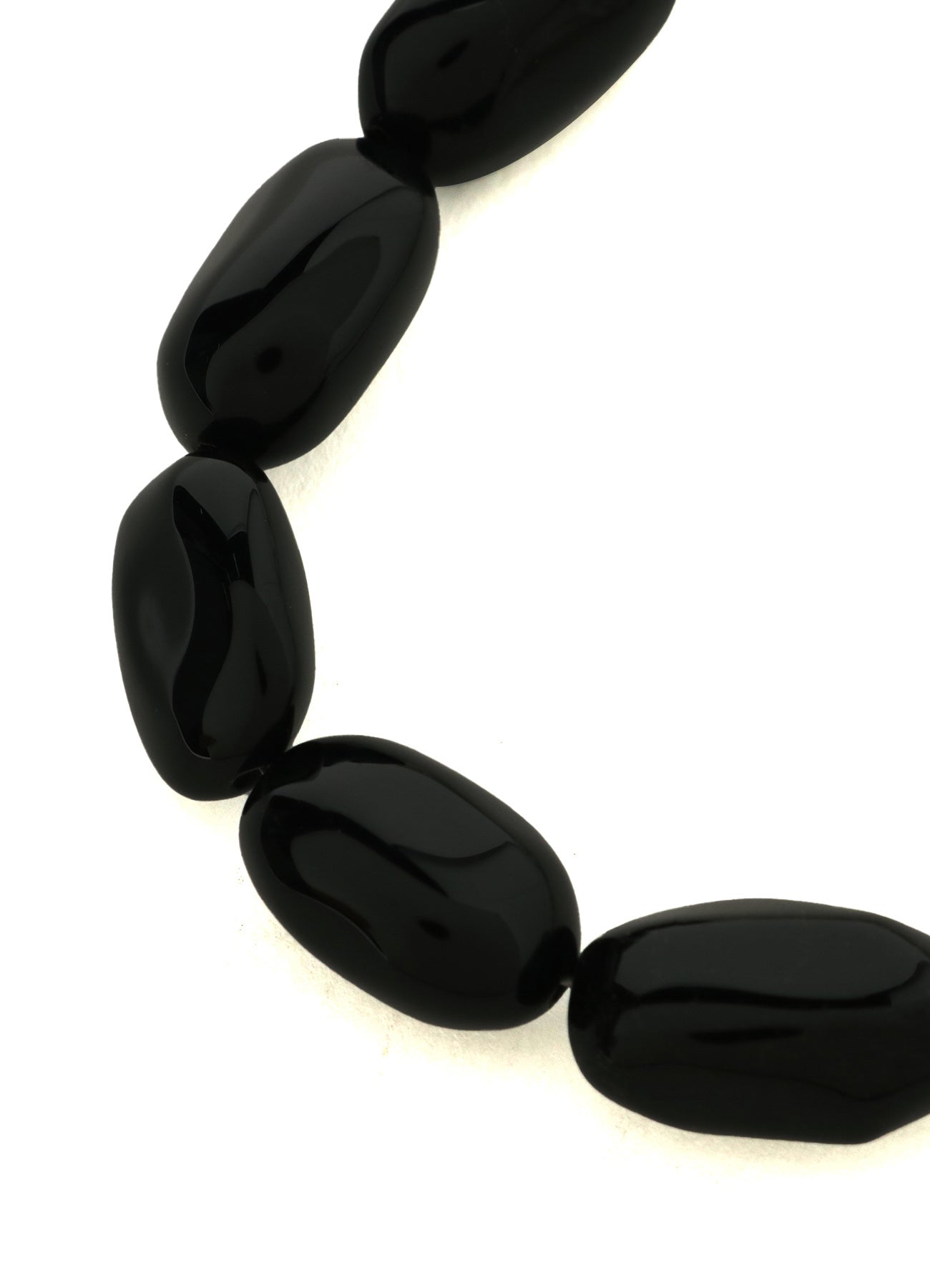 BLACK ONYX + BRASS SCREW-CHAIN BRACELET