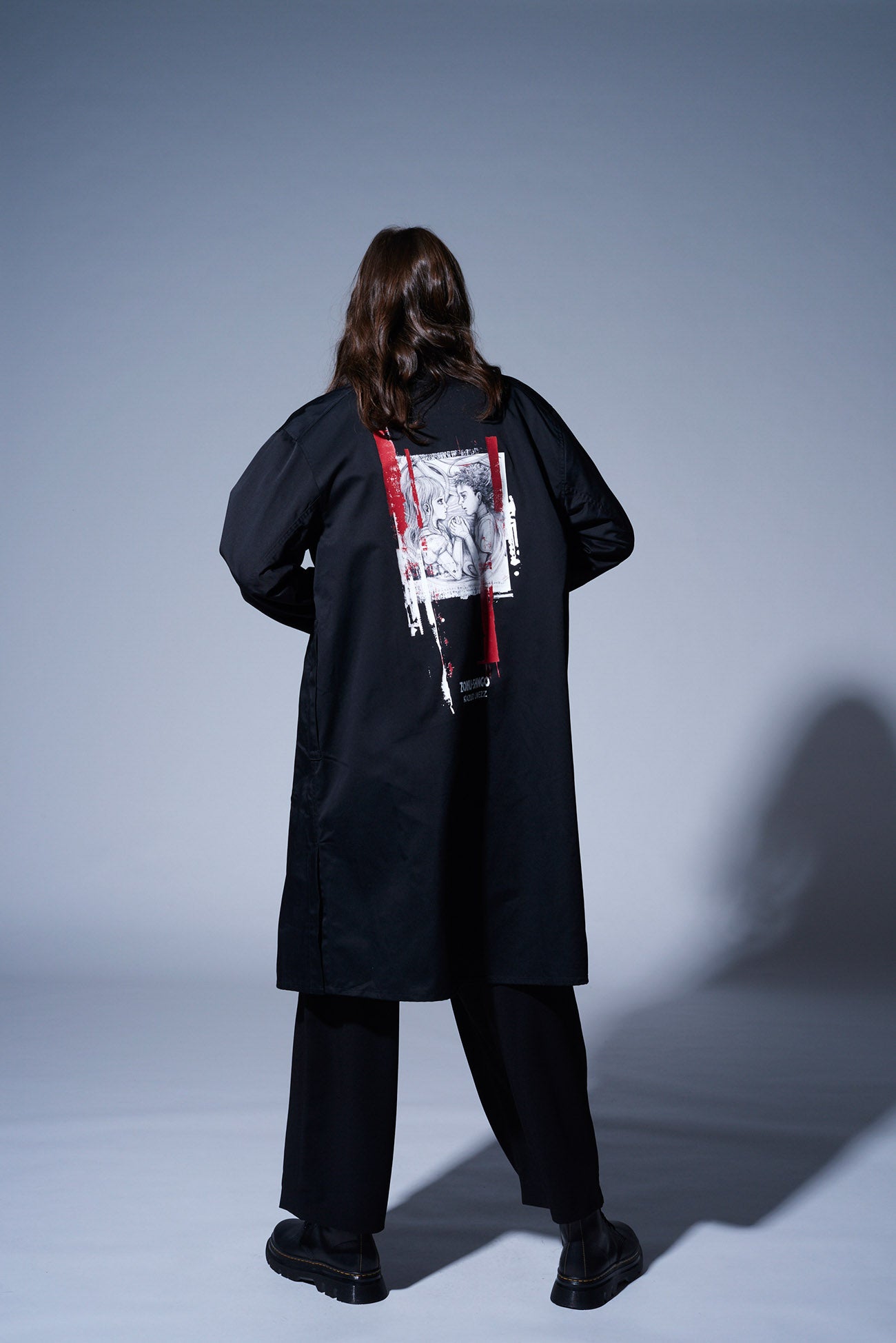 S'YTExKAZUO UMEZZ T/C TWILL ENGINEER COAT PRINTED WITH ARTWORK FEATURING ZOKU-SHINGO-REMINISCENCE-