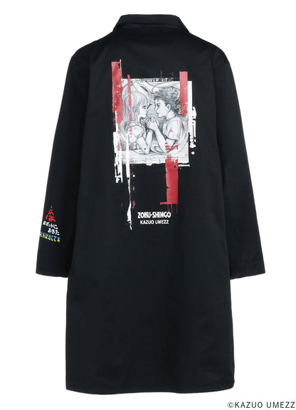 S'YTExKAZUO UMEZZ T/C TWILL ENGINEER COAT PRINTED WITH ARTWORK FEATURING ZOKU-SHINGO-REMINISCENCE-