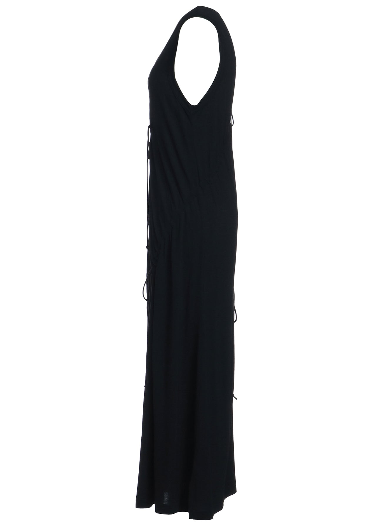 RAYON JERSEY STRINGS GATHERED DRESS