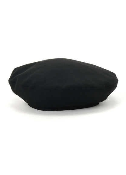 WASHER FINISHED WOOL GABARDINE BERET